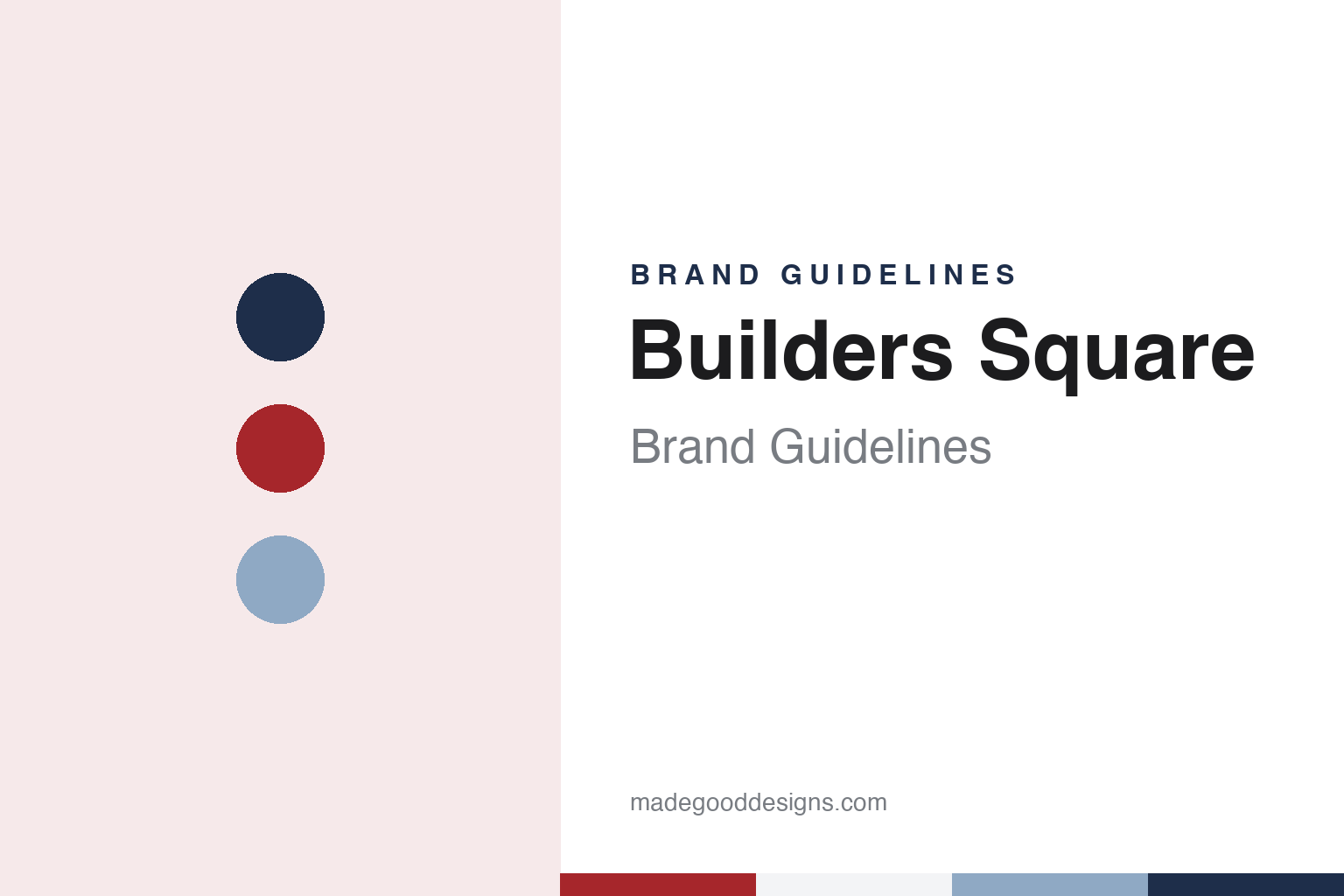 Builders Square brand guidelines — abstract colour discs and material texture (original homage; not a Builders Square product or logo)