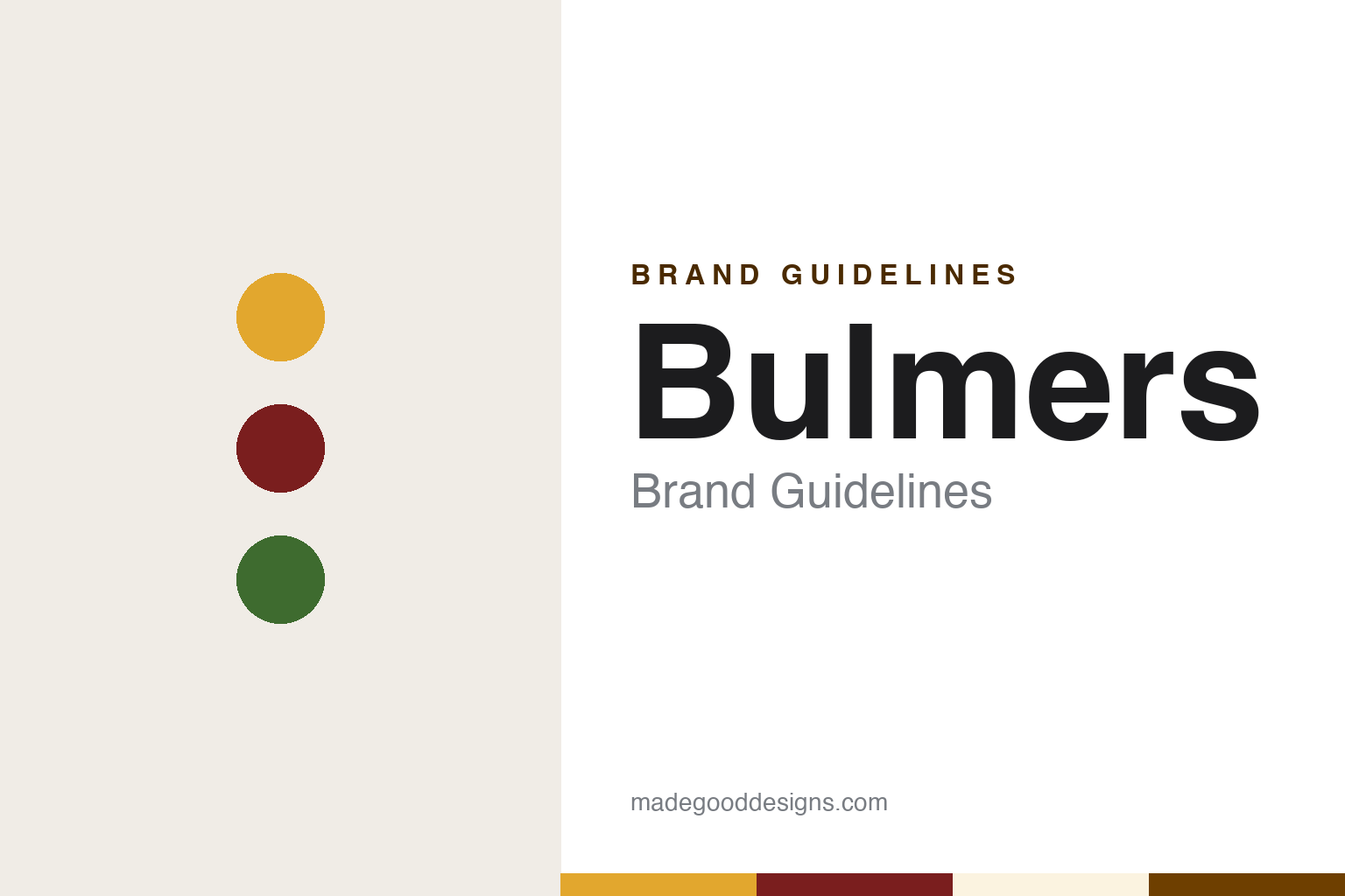 Bulmers Brand Guidelines: Percy Bulmer’s Hereford Cider, Founded 1887