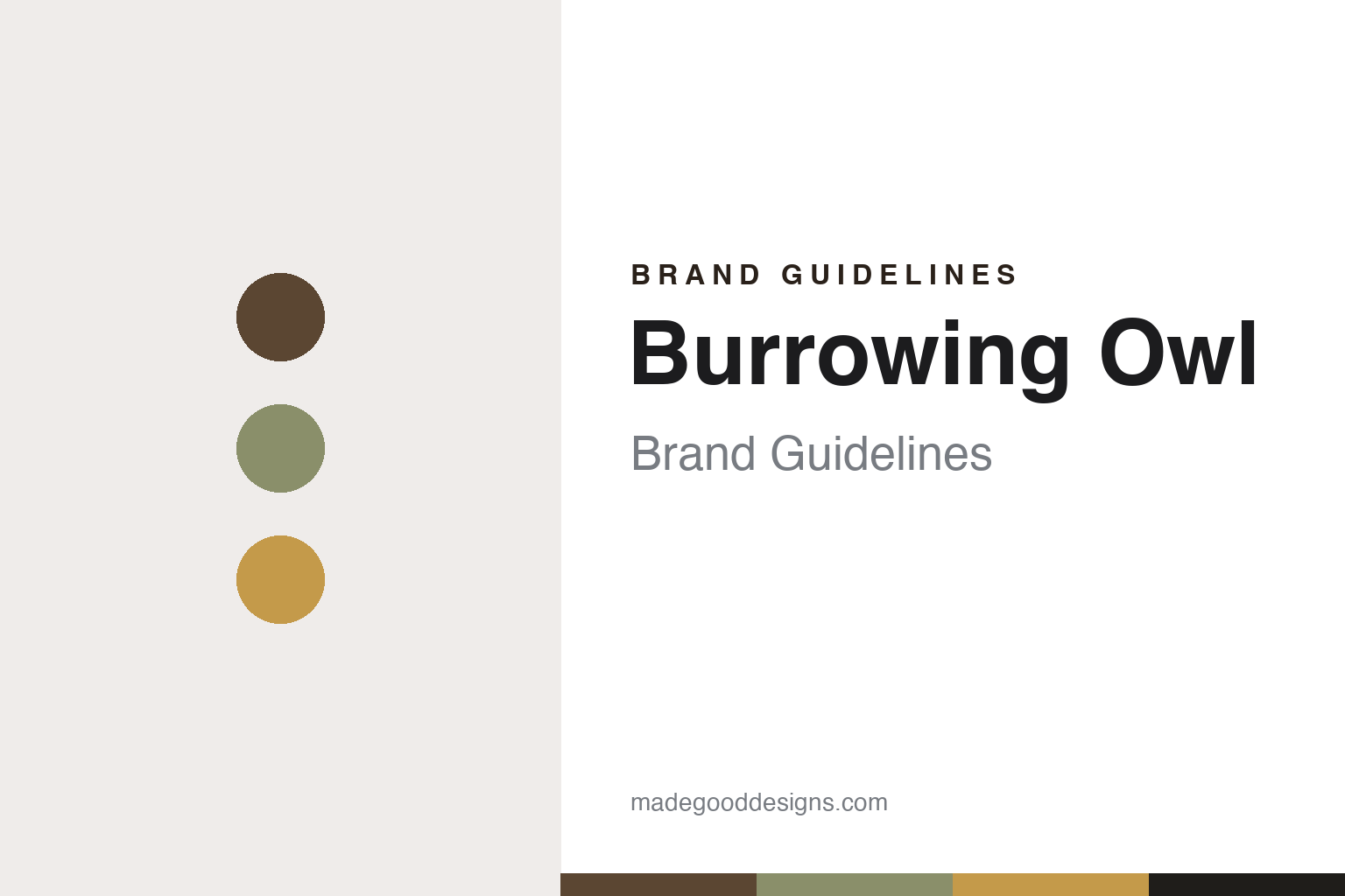 Burrowing Owl Brand Guidelines: The Oliver Winery Named for an Endangered Owl