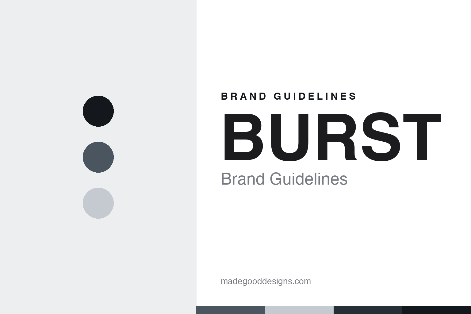 BURST brand guidelines — abstract colour discs and material texture (original homage; not a BURST product or logo)