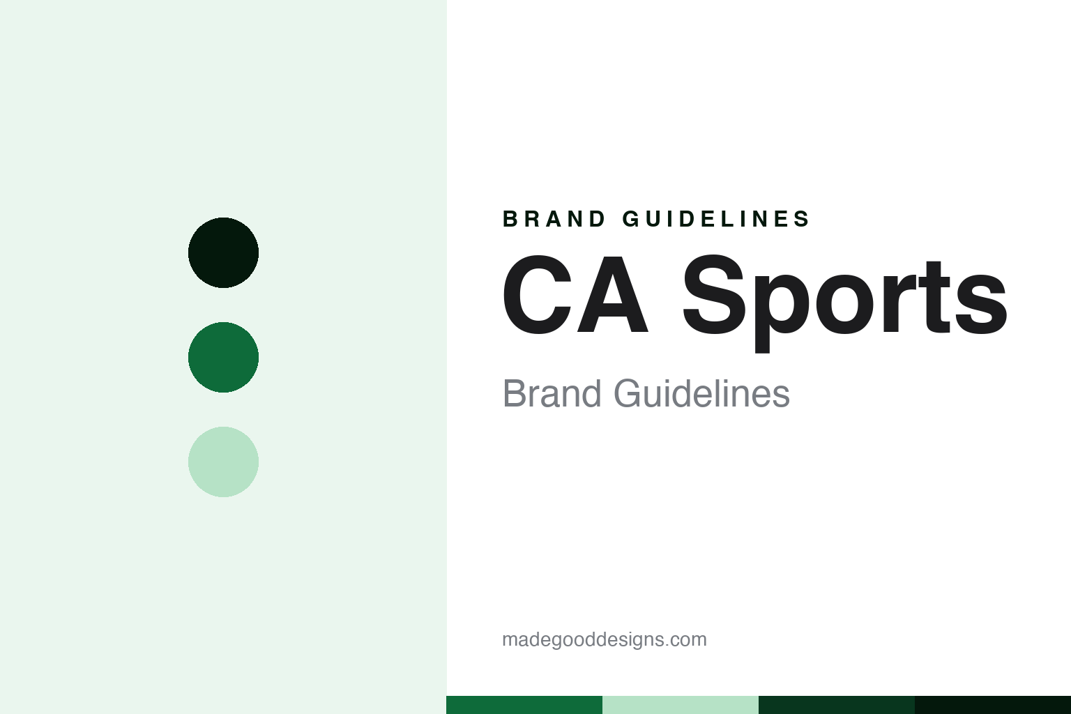 CA Sports Brand Guidelines: Two Initials From a Racket Workshop