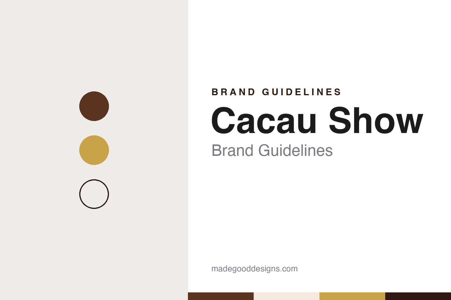 Cacau Show brand guidelines — abstract colour discs and material texture (original homage; not a Cacau Show product or logo)