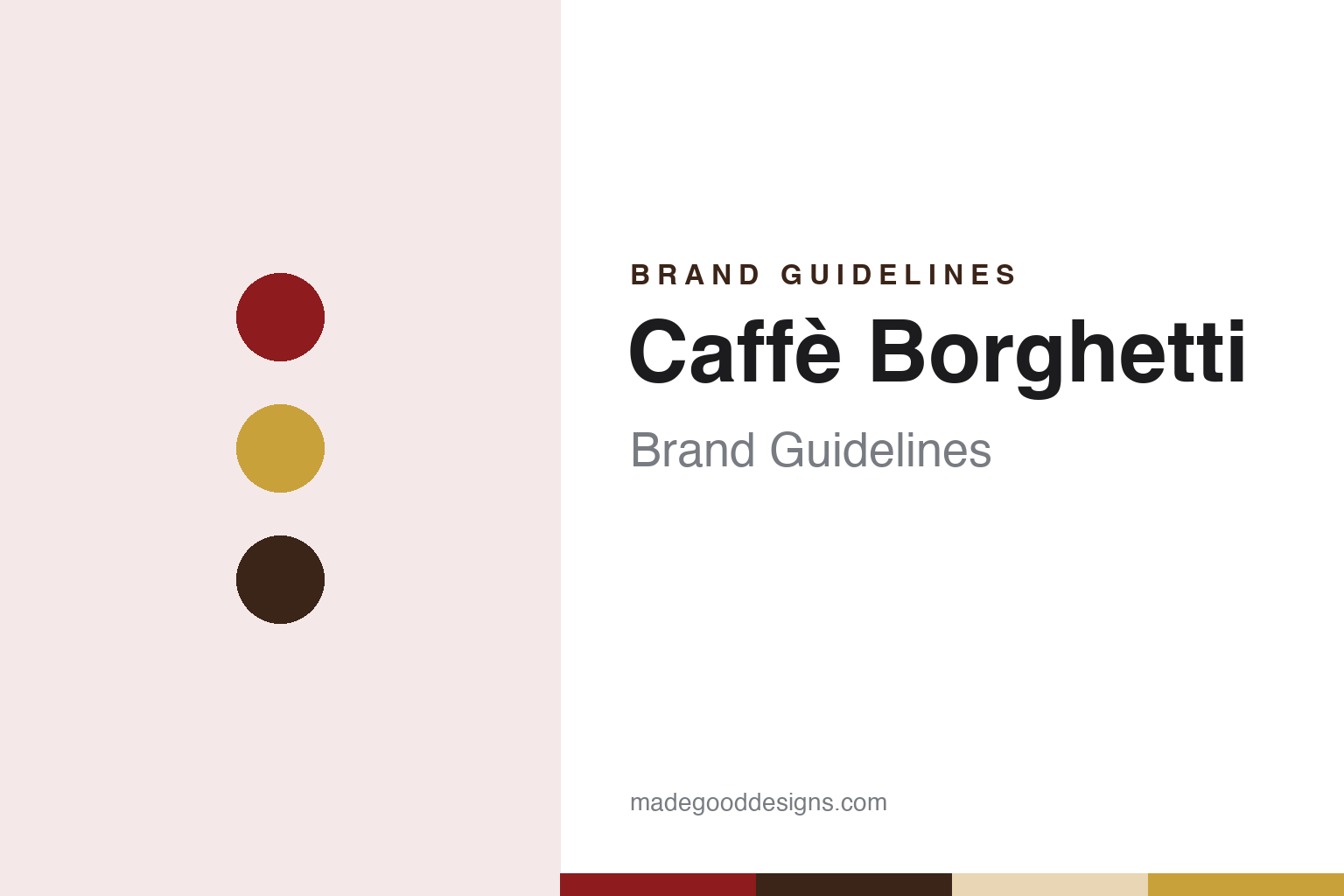 Caffè Borghetti Brand Guidelines: The Ancona Station-Bar Coffee Liqueur Dated to 1860