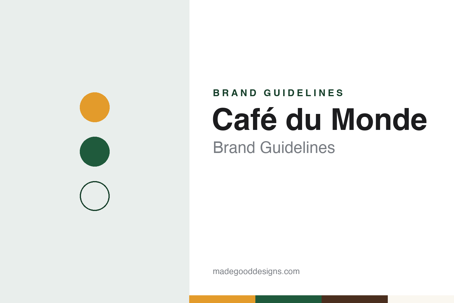 Café du Monde Brand Guidelines: The 1862 French Market Coffee Stand & Its Orange Tin