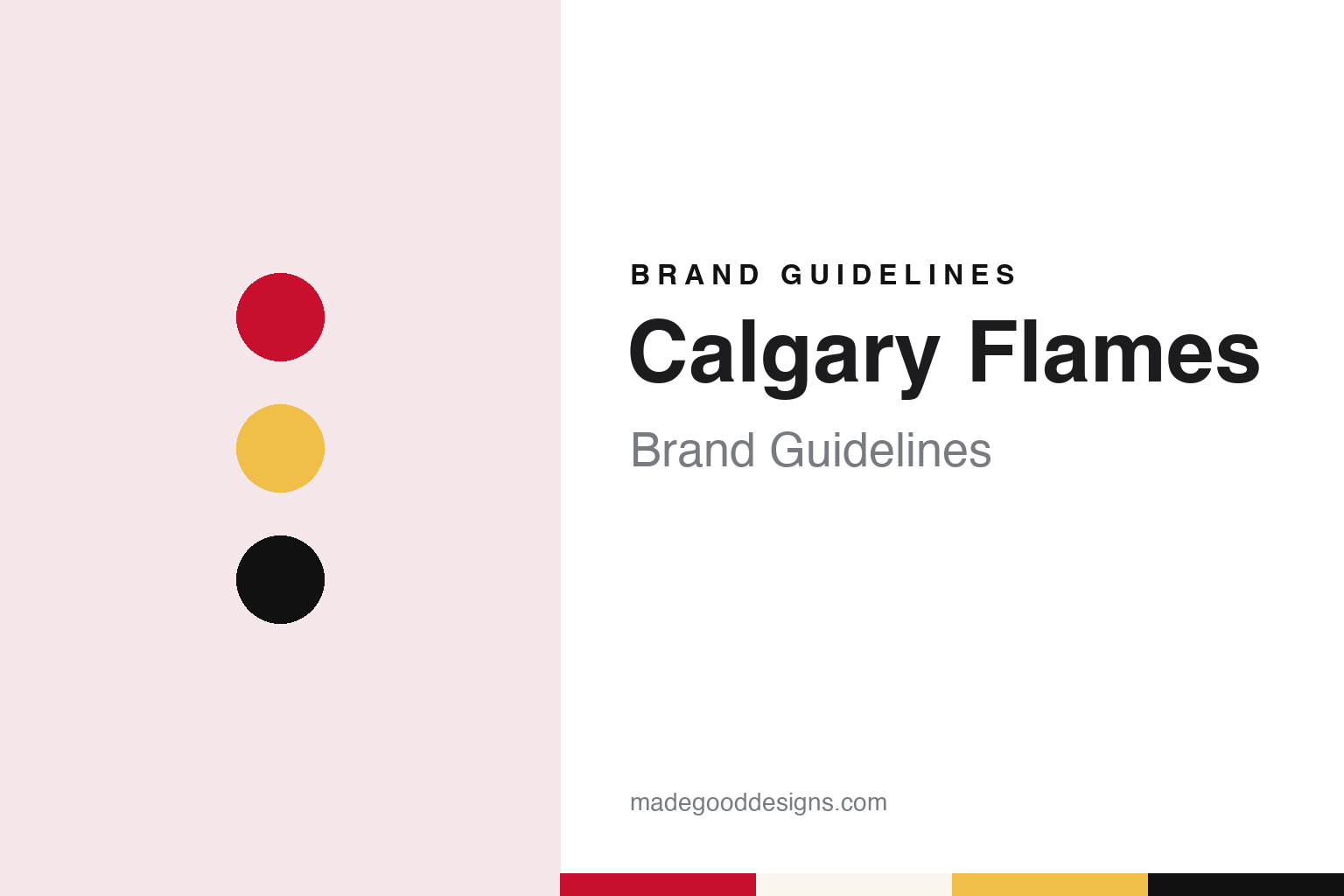 Calgary Flames brand guidelines — abstract colour discs and material texture (original homage; not a Calgary Flames product or logo)