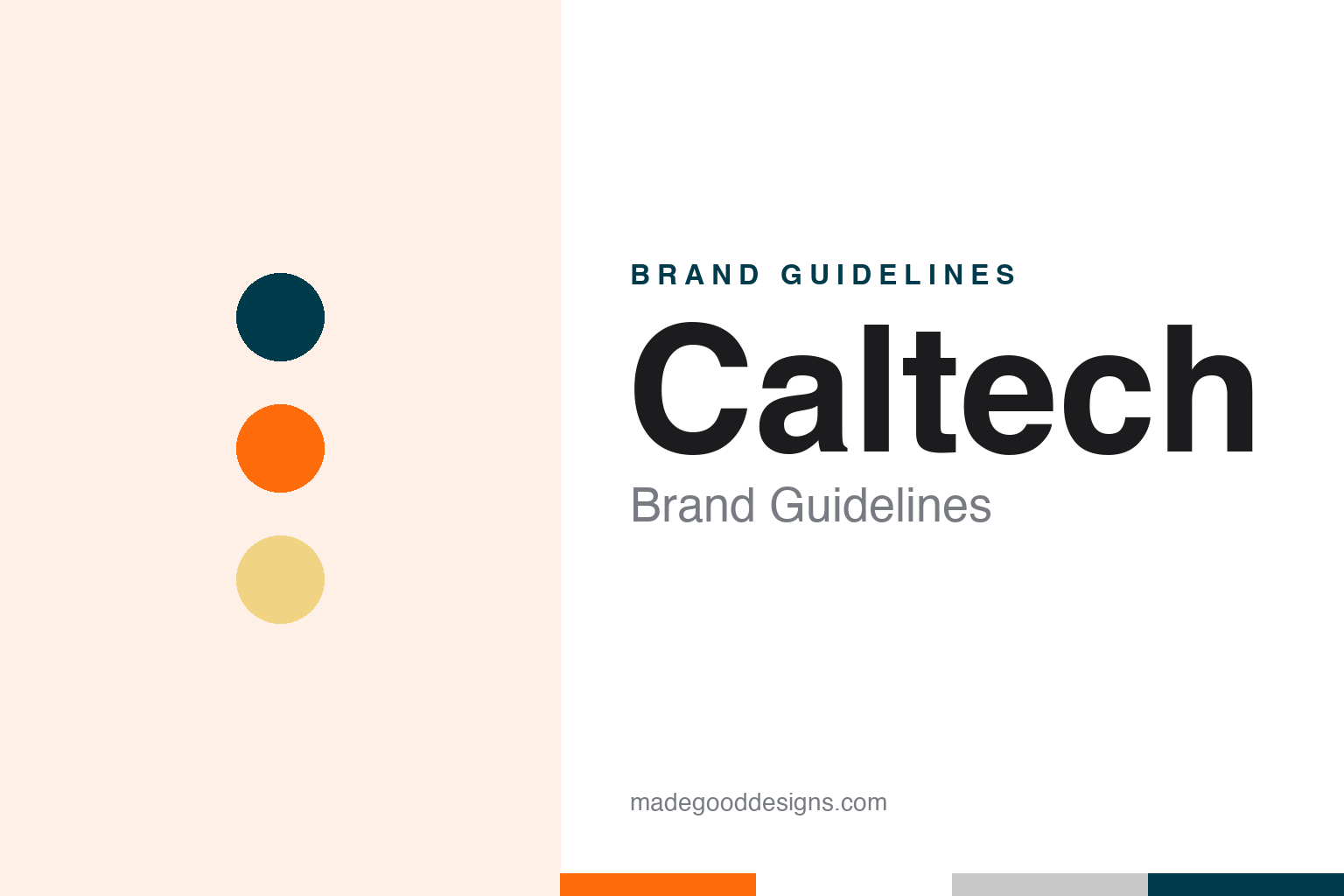 Caltech Brand Guidelines: Throop University, Pantone 1585 Orange and a Beaver Named Bernoulli