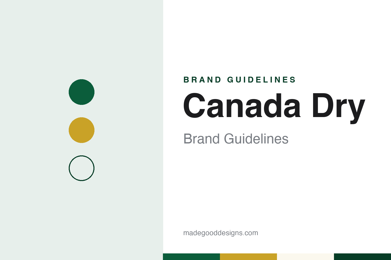 Canada Dry Brand Guidelines: John J. McLaughlin’s 1904 Toronto Ginger Ale and Its Shield