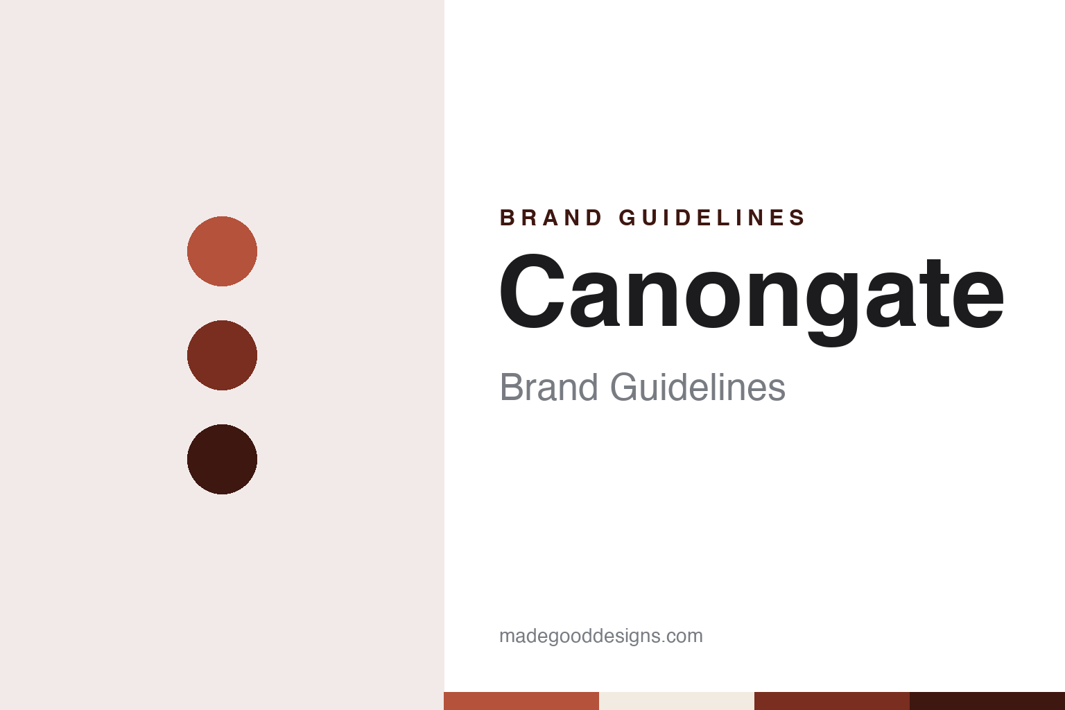 Canongate Brand Guidelines: An Edinburgh Street Name on the Spine
