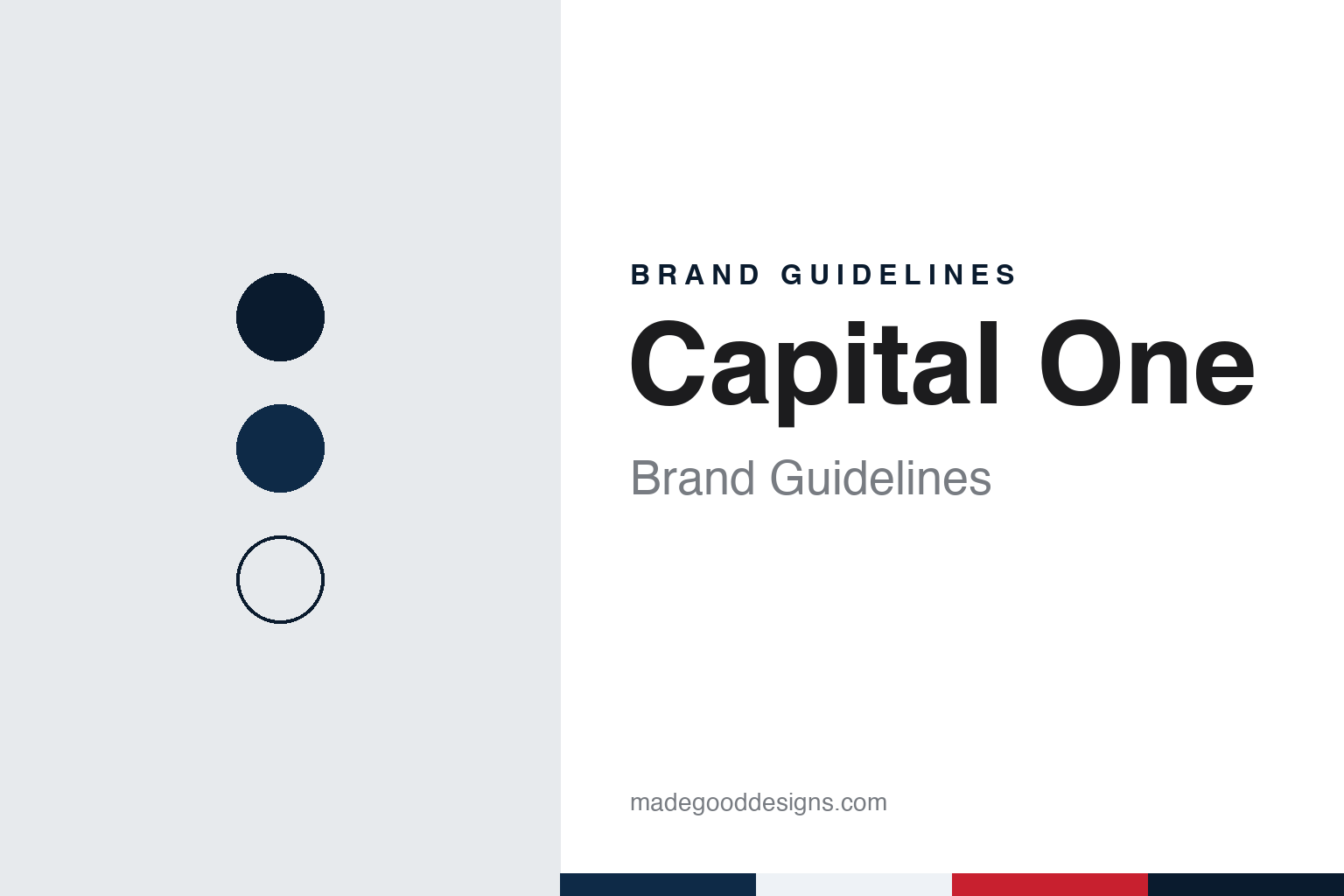 Capital One brand guidelines — abstract colour discs and material texture (original homage; not a Capital One product or logo)