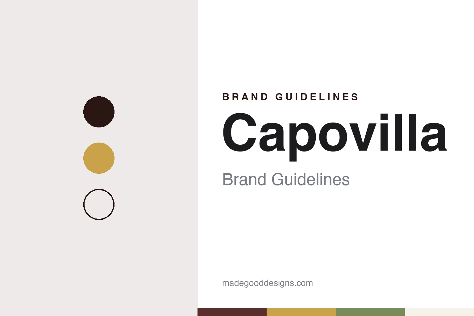 Capovilla Brand Guidelines: The Rosà Distillery of Bain-Marie Fruit Spirits