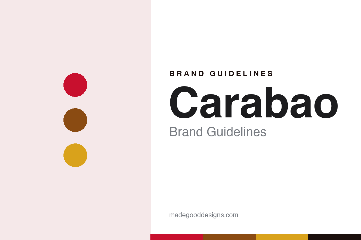 Carabao brand guidelines — abstract colour discs and material texture (original homage; not a Carabao product or logo)