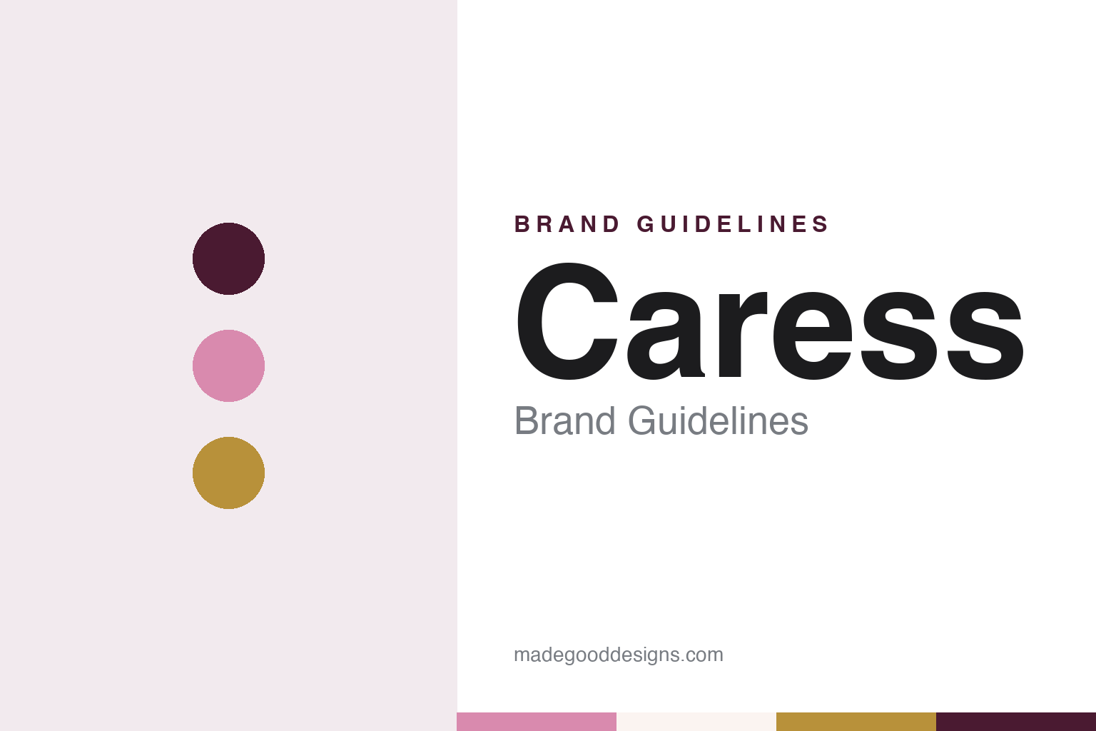 Caress brand guidelines — abstract colour discs and material texture (original homage; not a Caress product or logo)