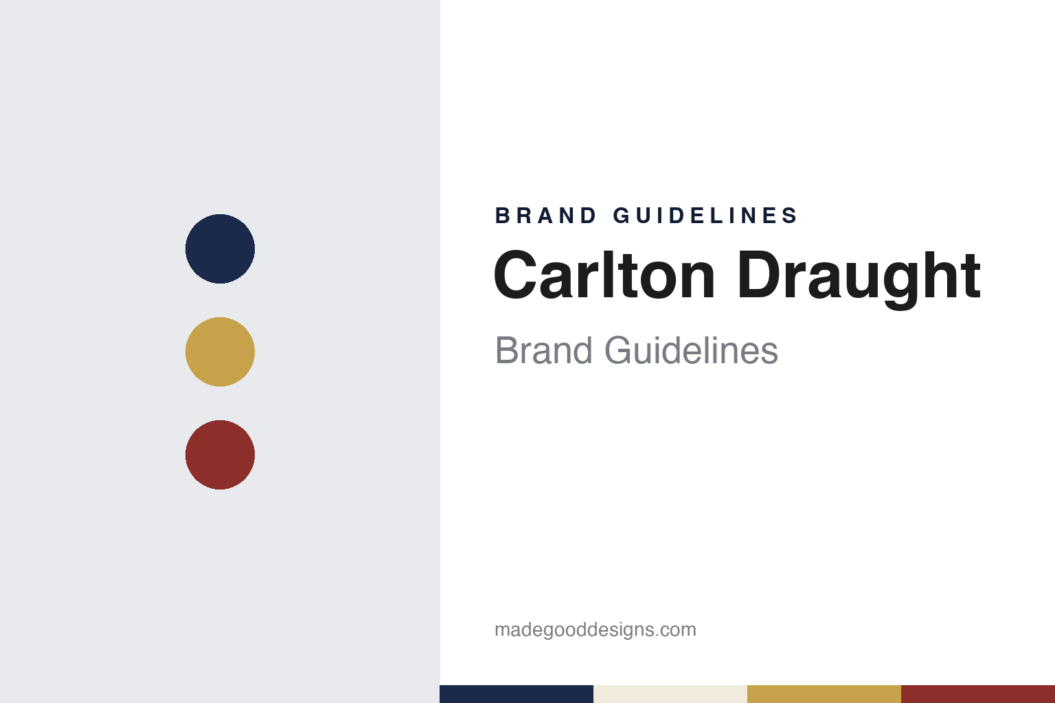 Carlton Draught Brand Guidelines: The Bouverie Street Lager “Made From Beer”