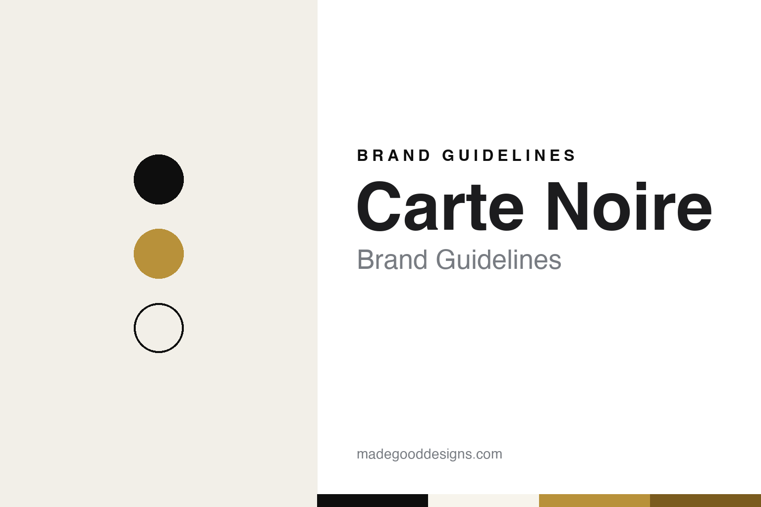 Carte Noire Brand Guidelines: René Monnier’s 1978 Pure-Arabica Coffee in Black & Gold