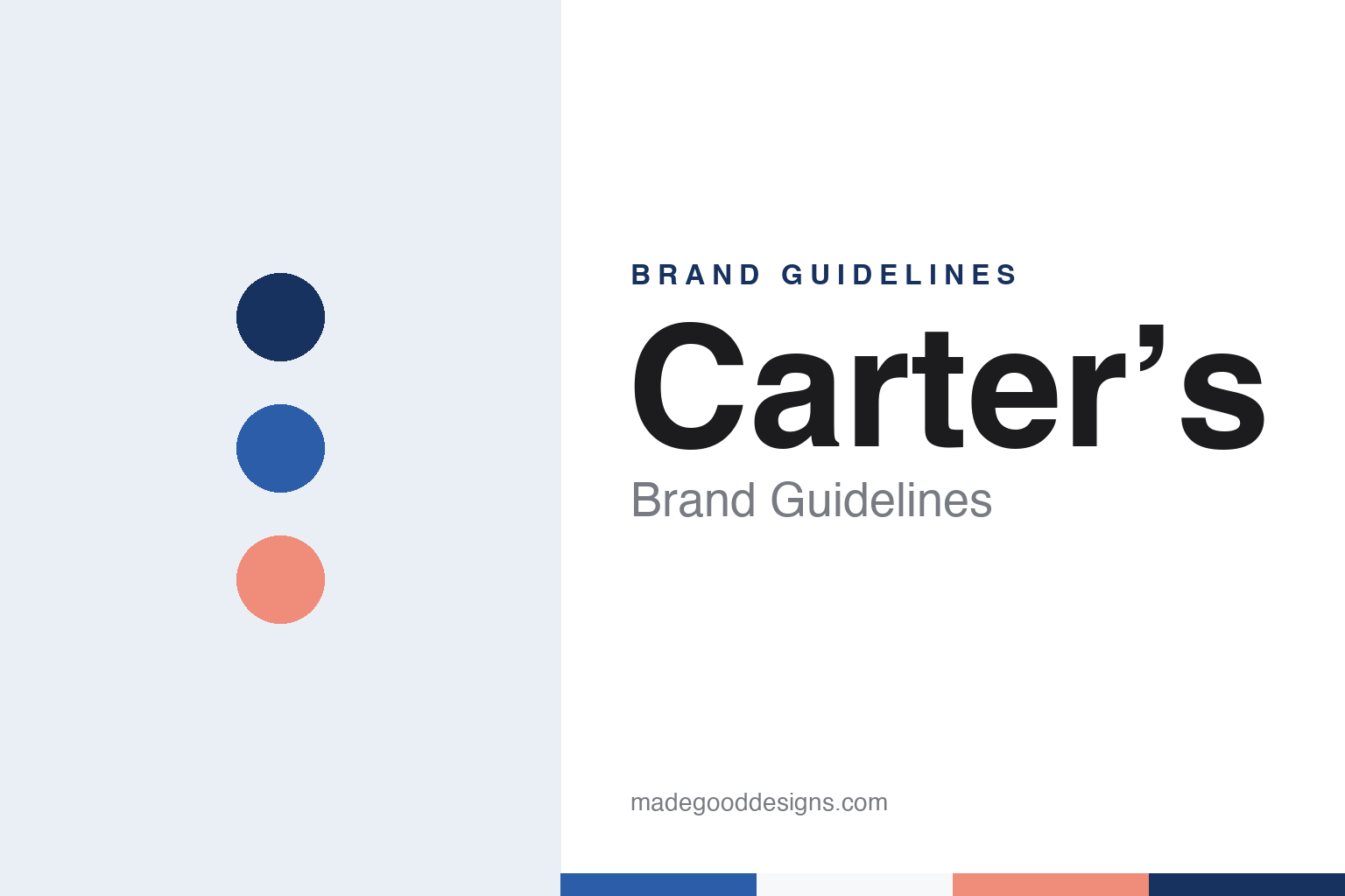 Carter’s brand guidelines — abstract colour discs and material texture (original homage; not a Carter’s product or logo)