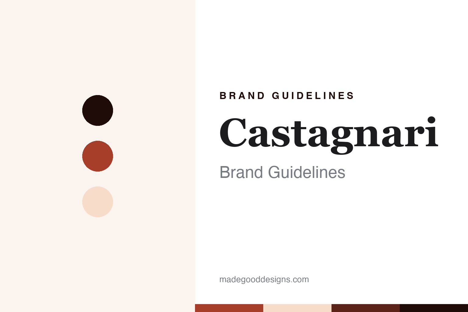 Castagnari brand guidelines — abstract colour discs and material texture (original homage; not a Castagnari product or logo)