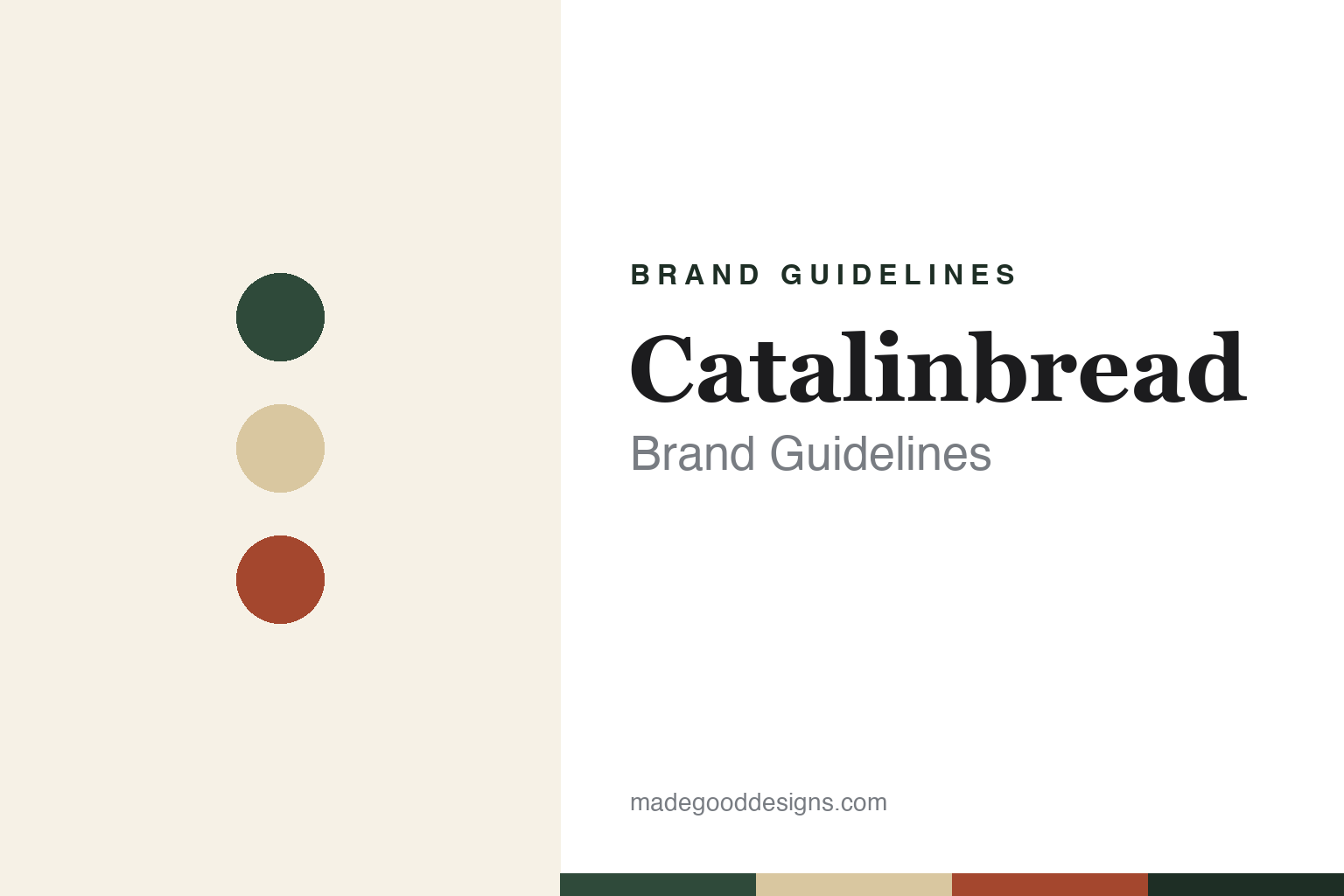 Catalinbread brand guidelines — abstract colour discs and material texture (original homage; not a Catalinbread product or logo)