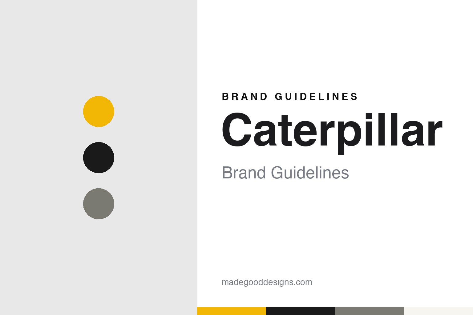 Caterpillar Brand Guidelines: Holt, Best and Hi-Way Yellow