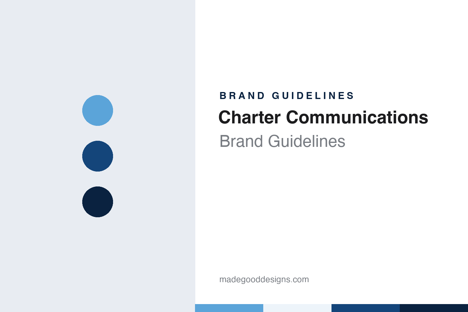 Charter Communications brand guidelines — abstract colour discs and material texture (original homage; not a Charter Communications product or logo)