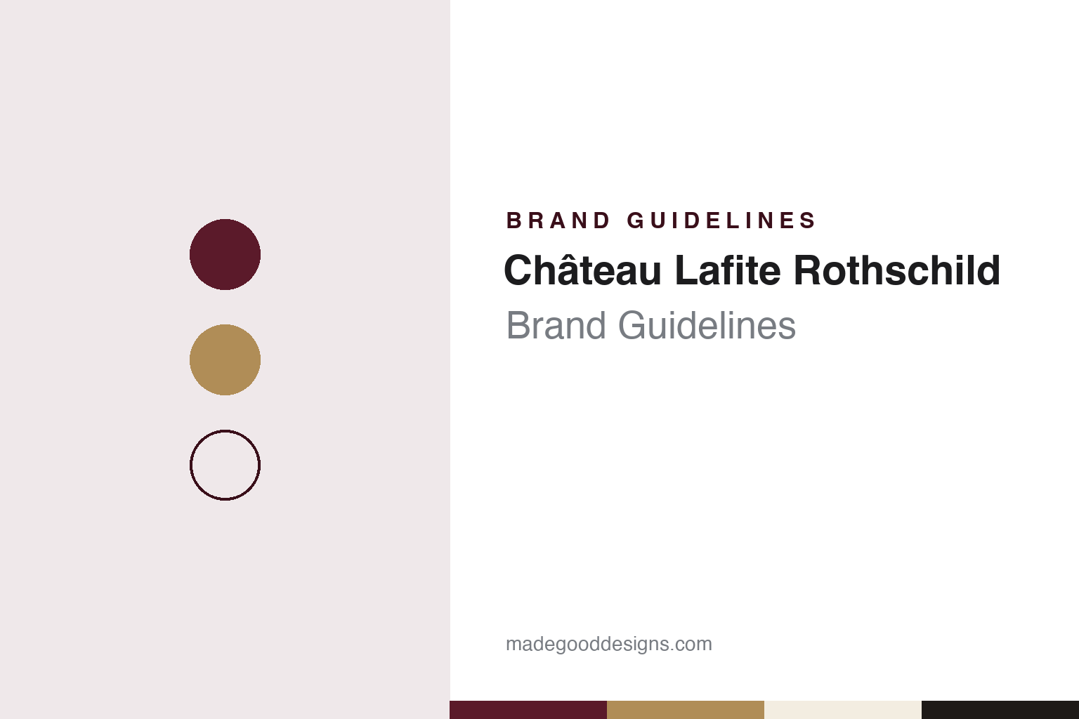 Château Lafite Rothschild Brand Guidelines: The Pauillac First Growth Owned by the Rothschilds Since 1868