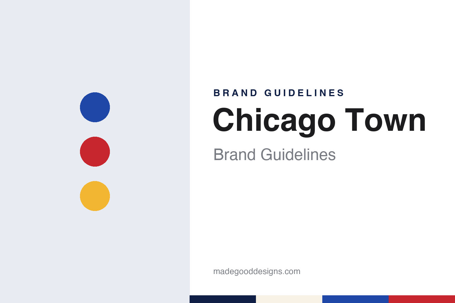 Chicago Town brand guidelines — abstract colour discs and material texture (original homage; not a Chicago Town product or logo)