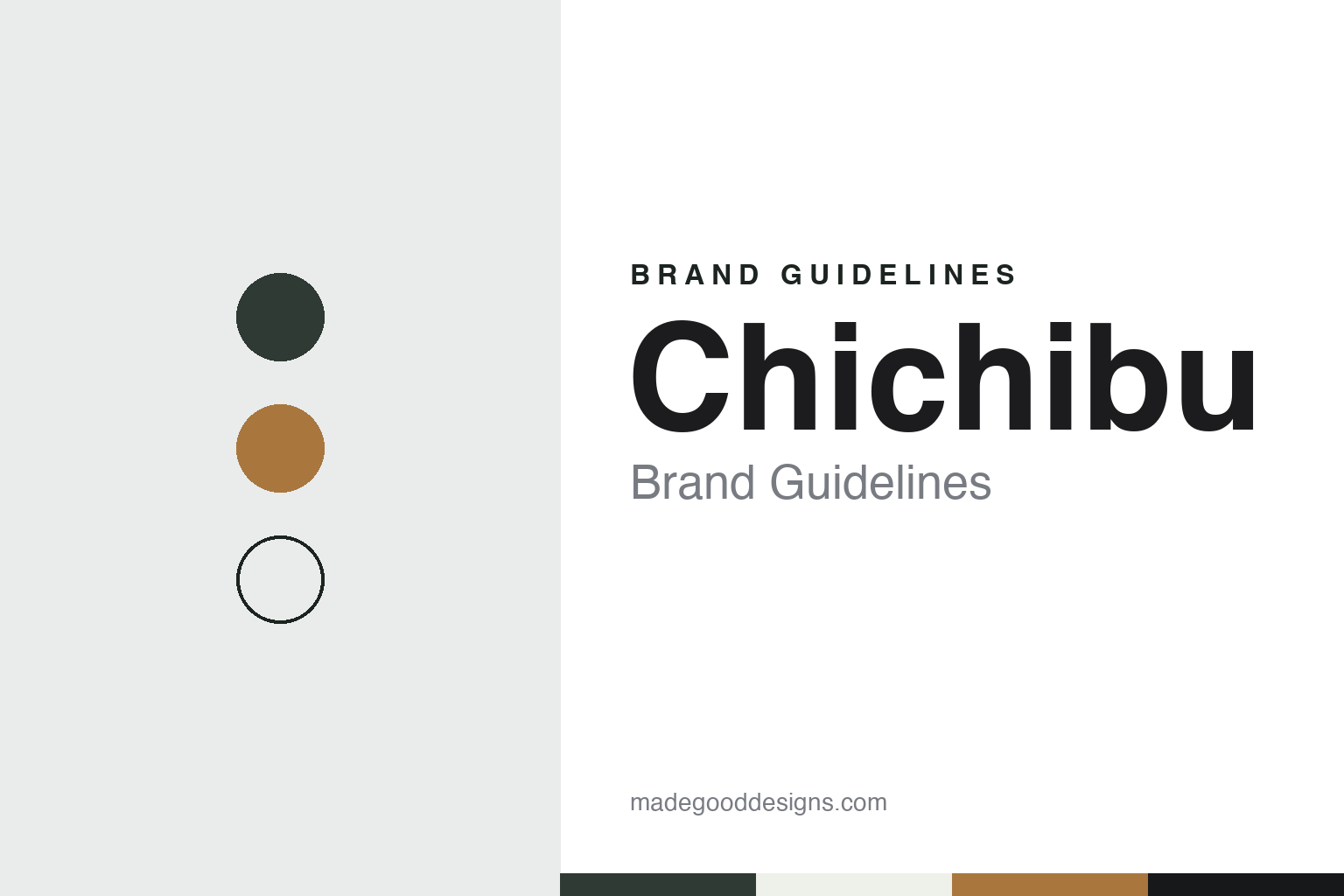 Chichibu brand guidelines — abstract colour discs and material texture (original homage; not a Chichibu product or logo)