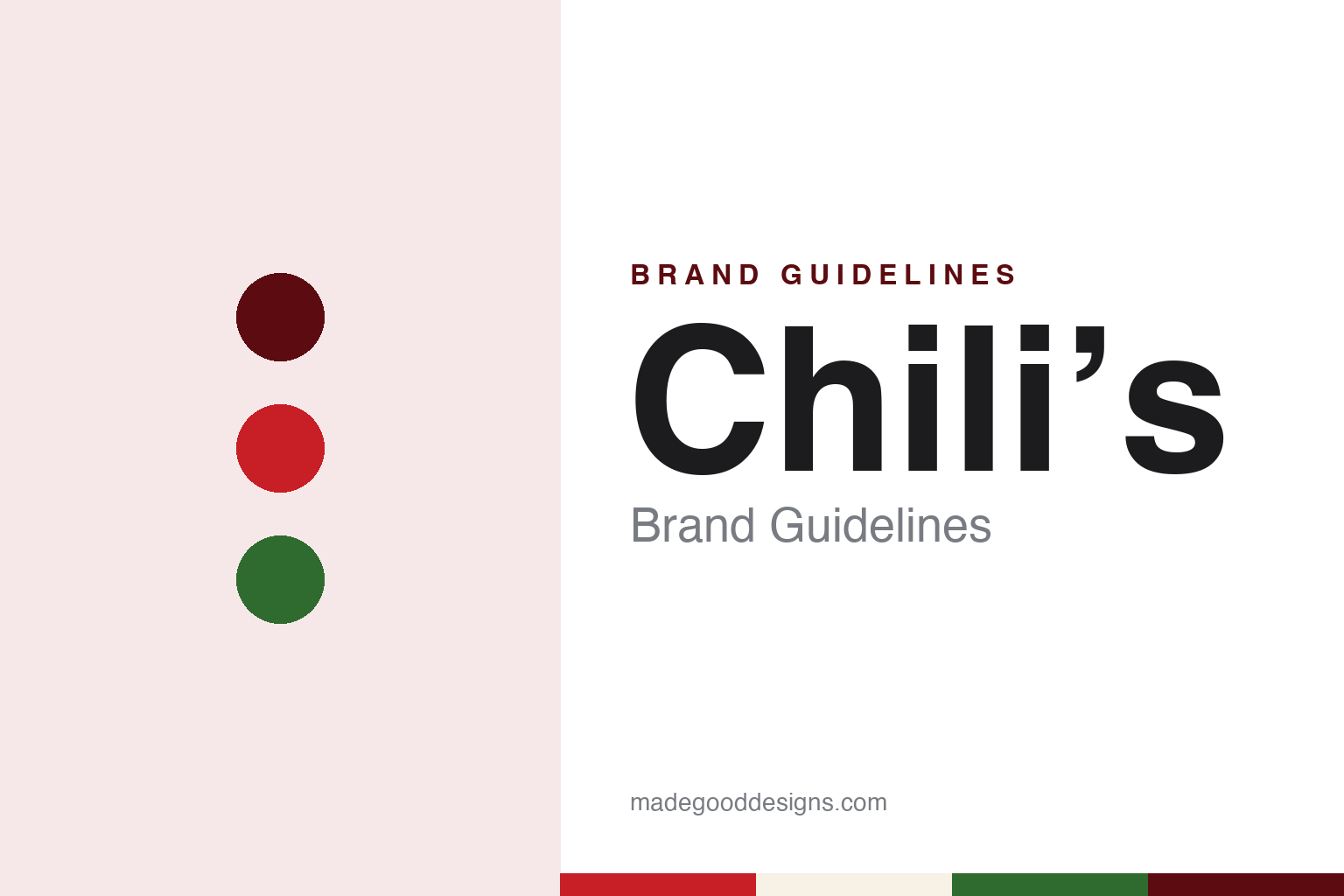 Chili’s brand guidelines — abstract colour discs and material texture (original homage; not a Chili’s product or logo)