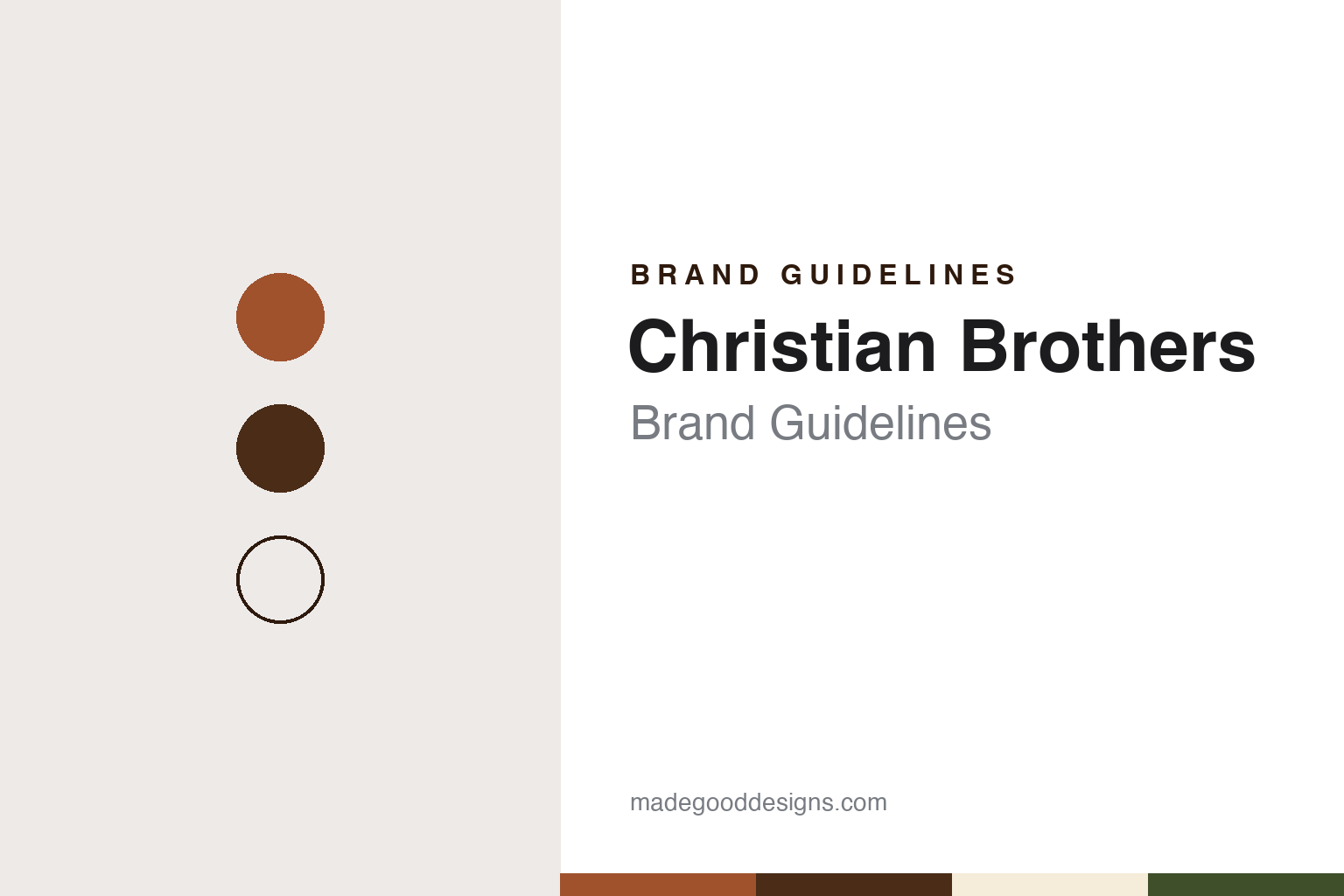 Christian Brothers brand guidelines — abstract colour discs and material texture (original homage; not a Christian Brothers product or logo)