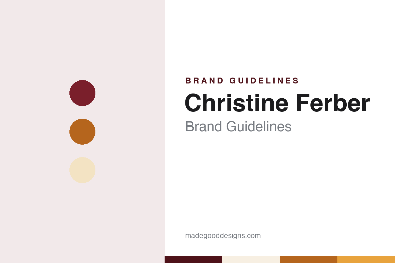 Christine Ferber brand guidelines — abstract colour discs and material texture (original homage; not a Christine Ferber product or logo)