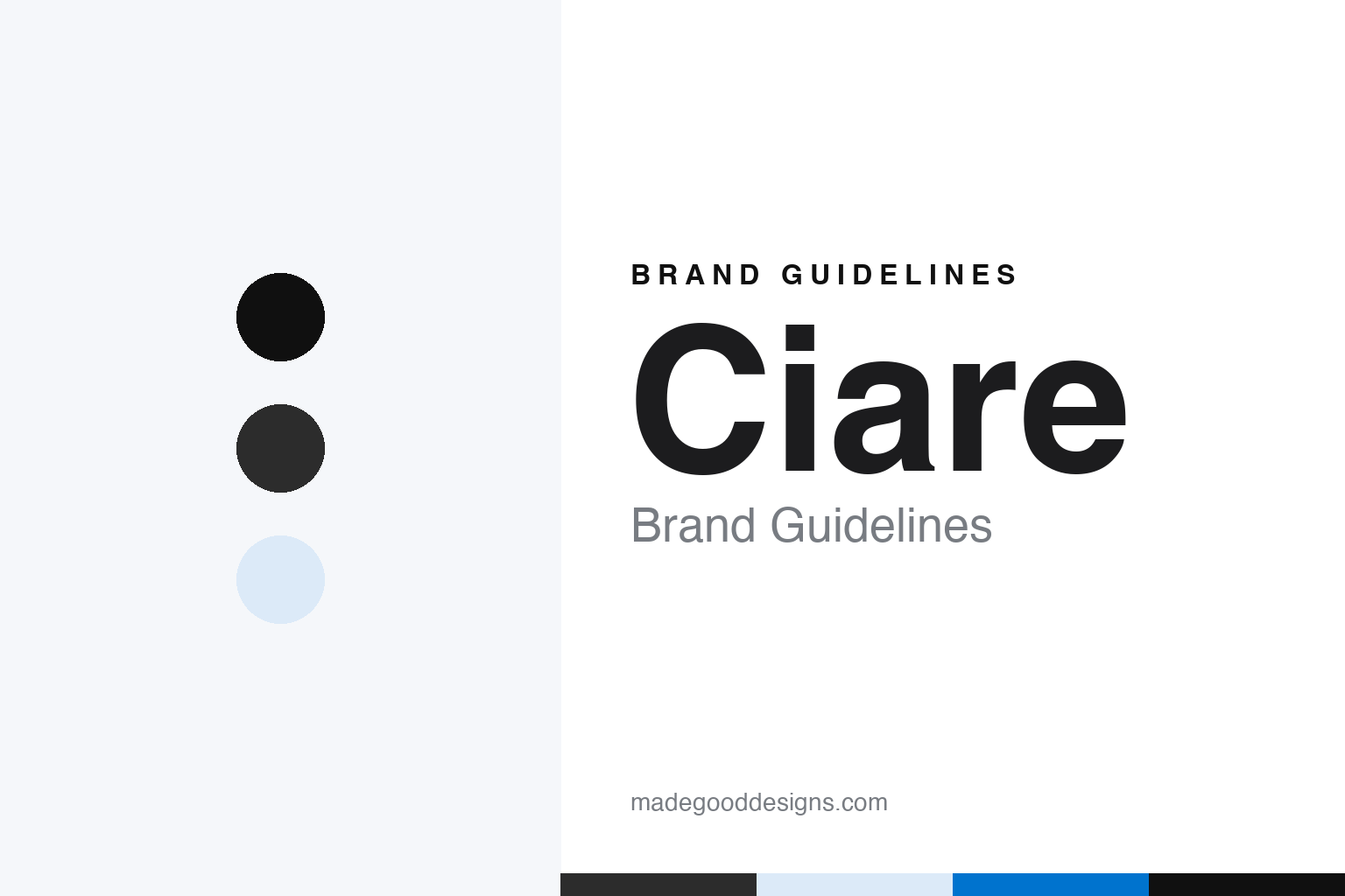 Ciare brand guidelines — abstract colour discs and material texture (original homage; not a Ciare product or logo)
