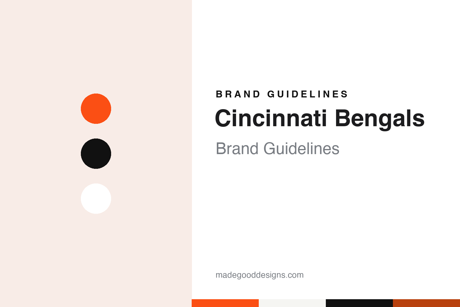 Cincinnati Bengals brand guidelines — abstract colour discs and material texture (original homage; not a Cincinnati Bengals product or logo)