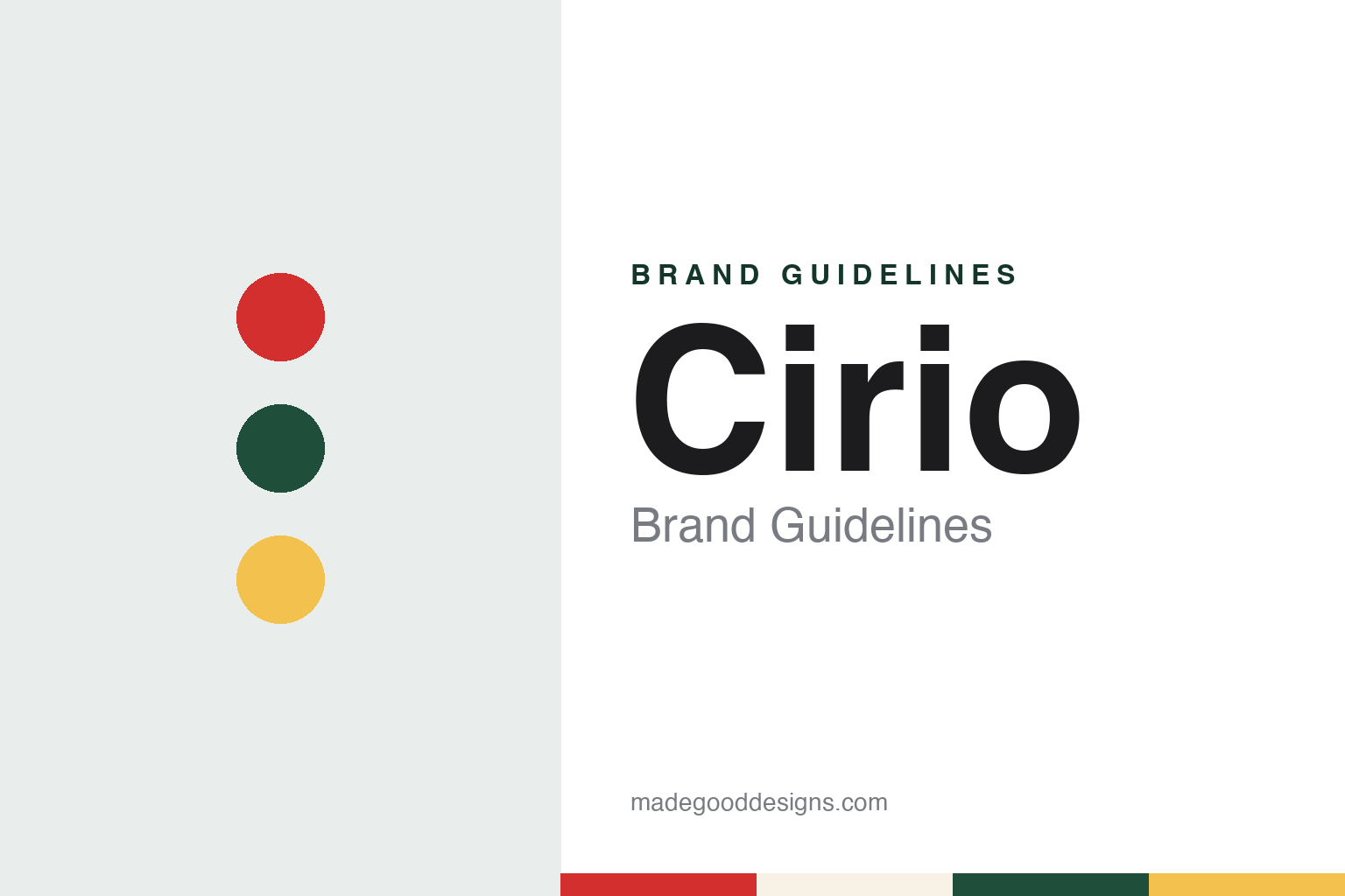 Cirio brand guidelines — abstract colour discs and material texture (original homage; not a Cirio product or logo)