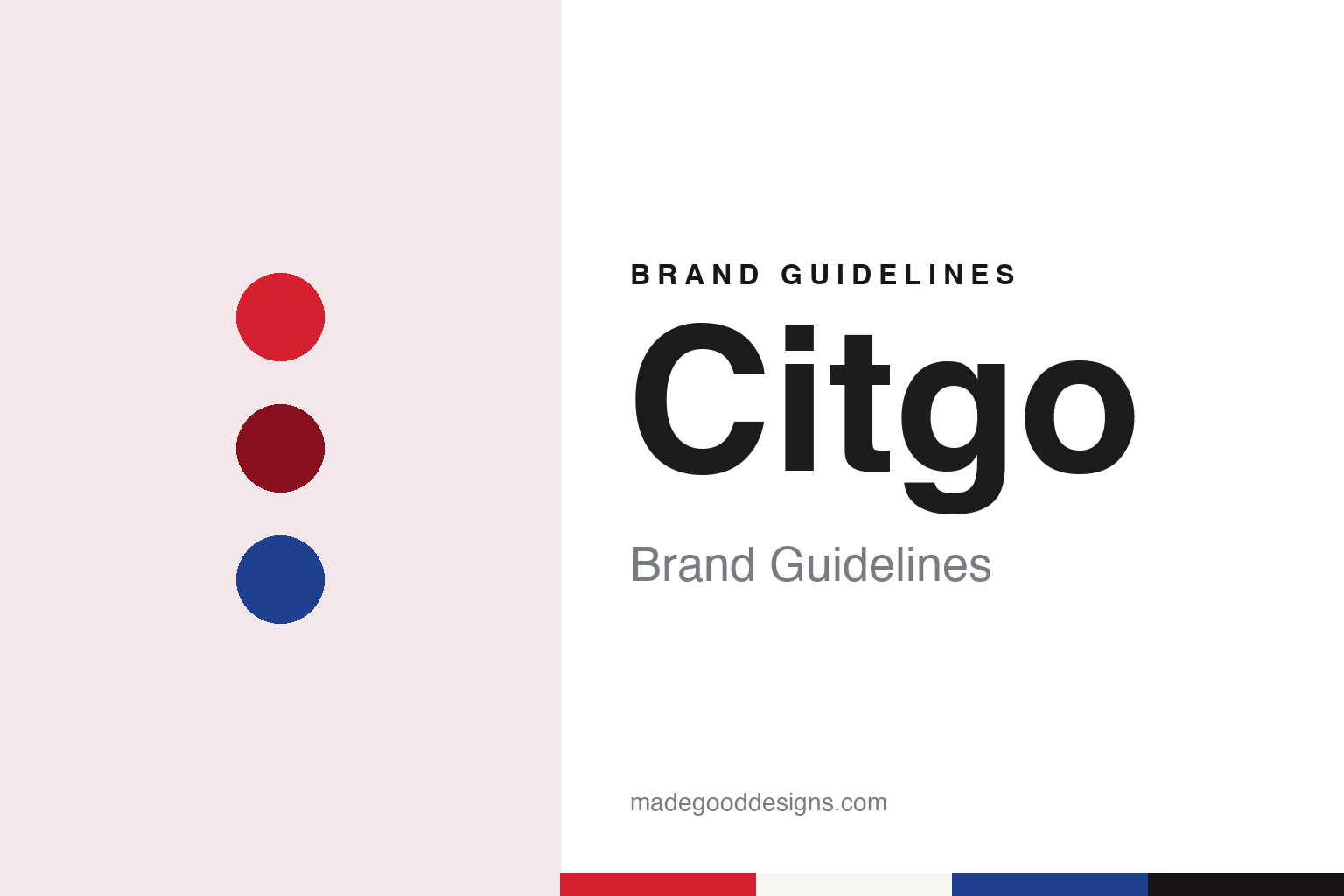 Citgo brand guidelines — abstract colour discs and material texture (original homage; not a Citgo product or logo)