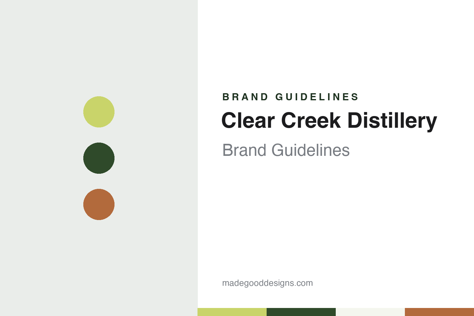 Clear Creek Distillery Brand Guidelines: Oregon Pear Eau-de-Vie Since 1985