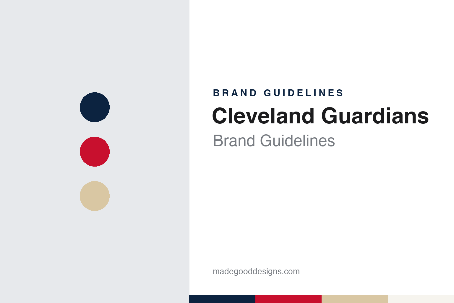 Cleveland Guardians brand guidelines — abstract colour discs and material texture (original homage; not a Cleveland Guardians product or logo)