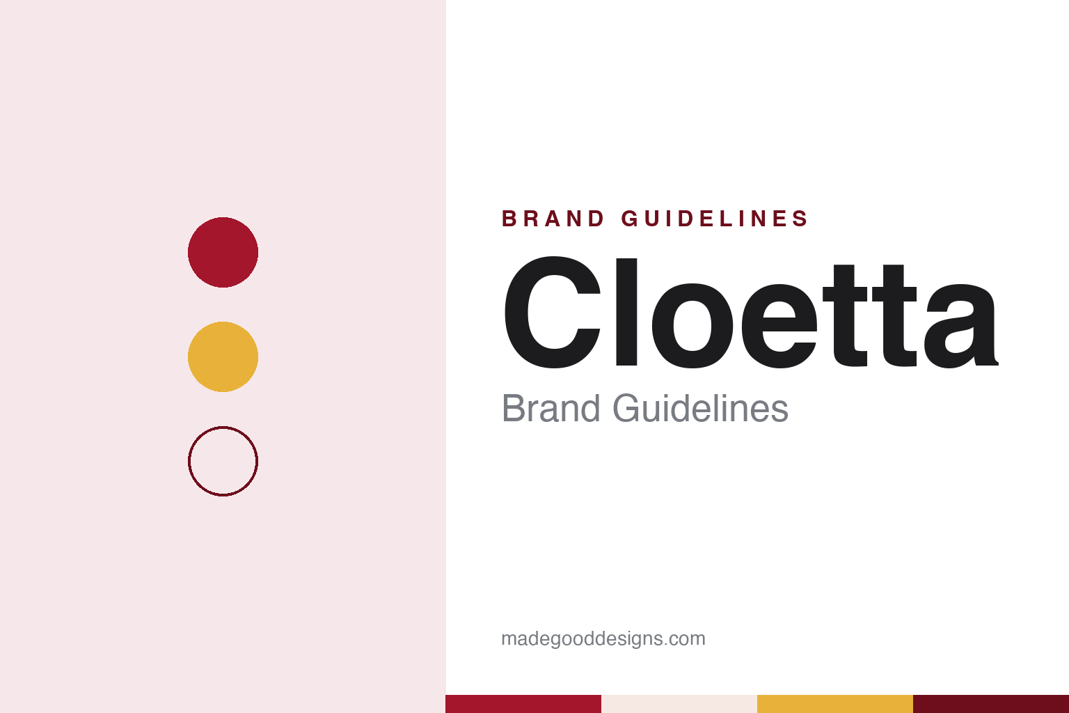 Cloetta brand guidelines — abstract colour discs and material texture (original homage; not a Cloetta product or logo)