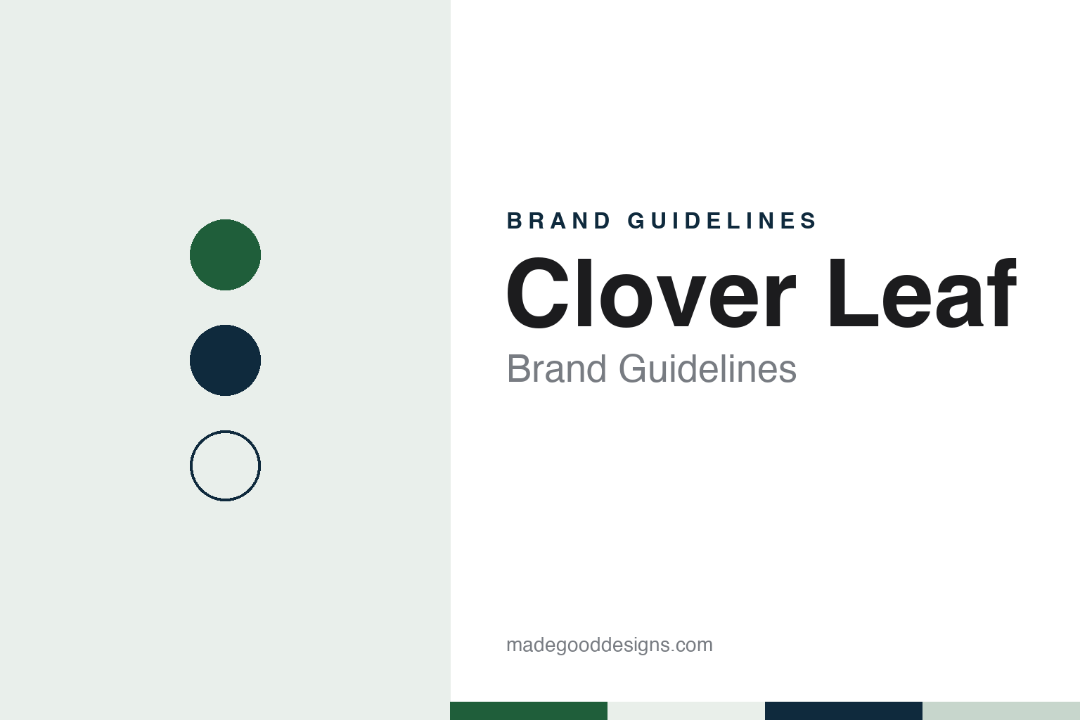 Clover Leaf brand guidelines — abstract colour discs and material texture (original homage; not a Clover Leaf product or logo)