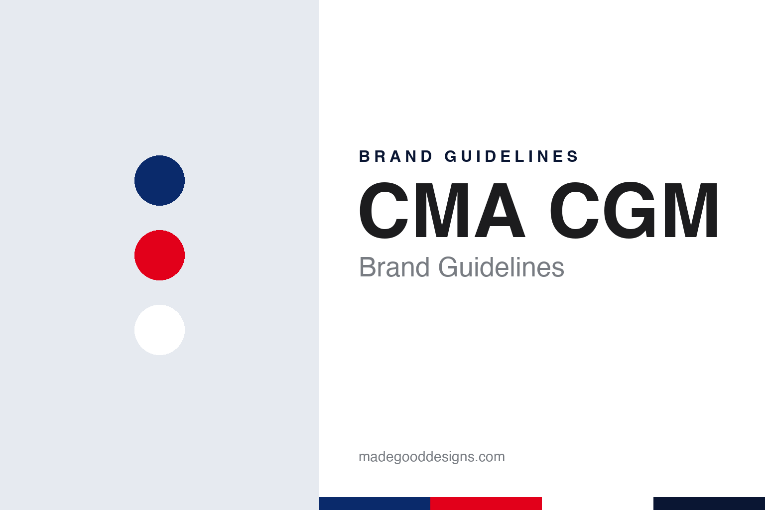 CMA CGM Brand Guidelines: Two Sets of Initials, Blue and Red