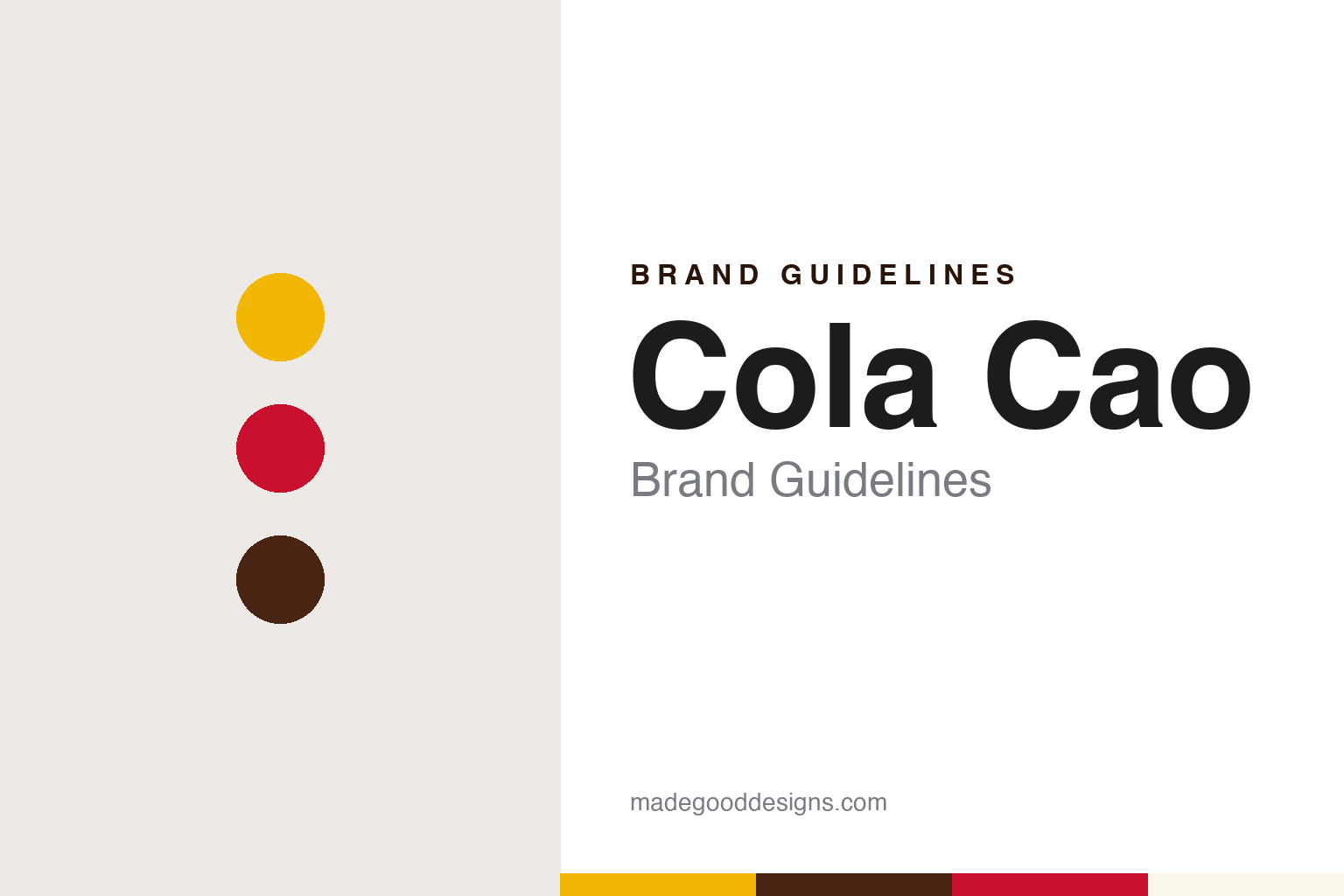 Cola Cao brand guidelines — abstract colour discs and material texture (original homage; not a Cola Cao product or logo)