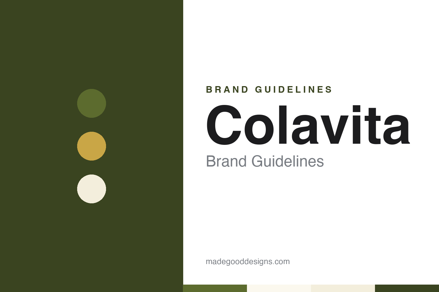 Colavita brand guidelines — abstract colour discs and material texture (original homage; not a Colavita product or logo)