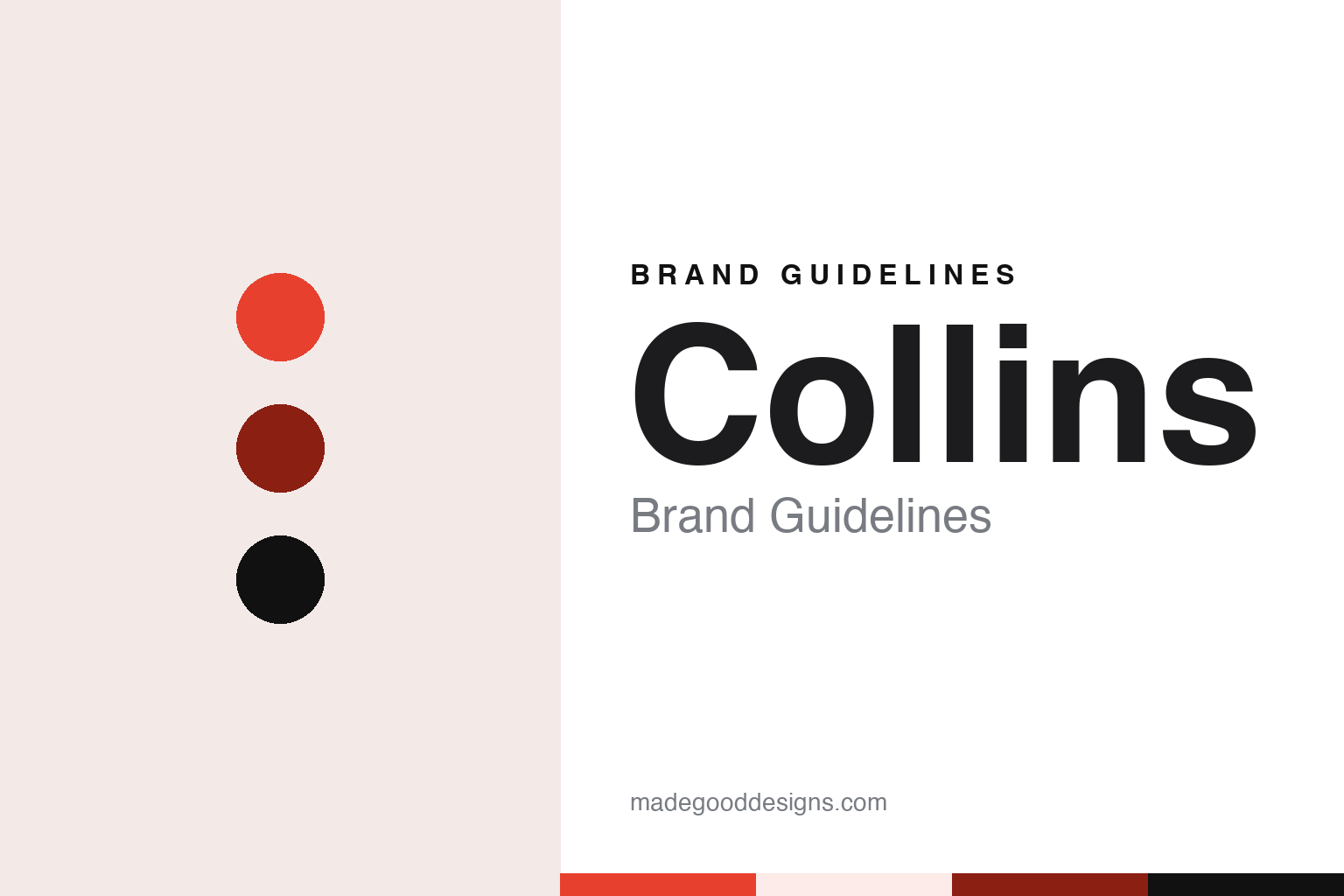 Collins brand guidelines — abstract colour discs and material texture (original homage; not a Collins product or logo)