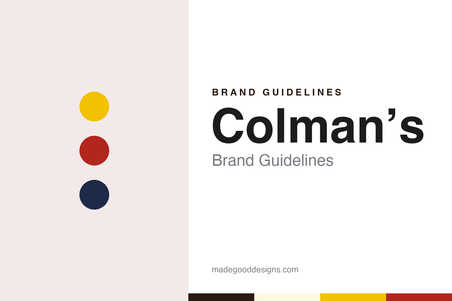 Colman’s brand guidelines — abstract colour discs and material texture (original homage; not a Colman’s product or logo)