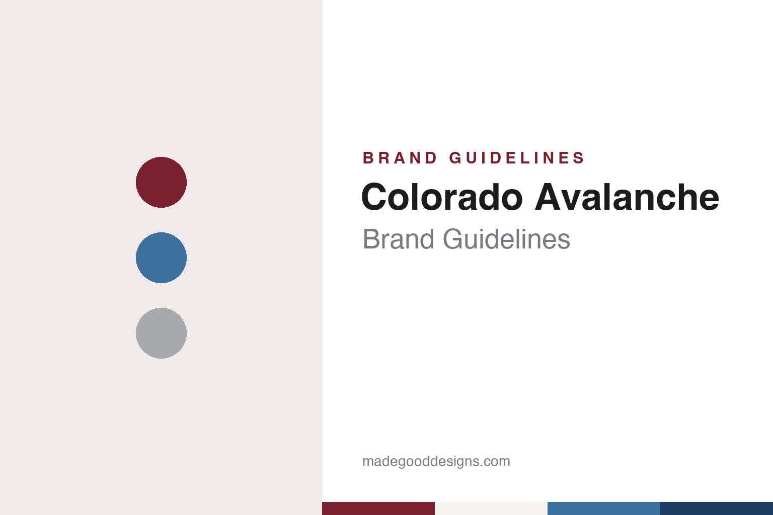 Colorado Avalanche brand guidelines — abstract colour discs and material texture (original homage; not a Colorado Avalanche product or logo)