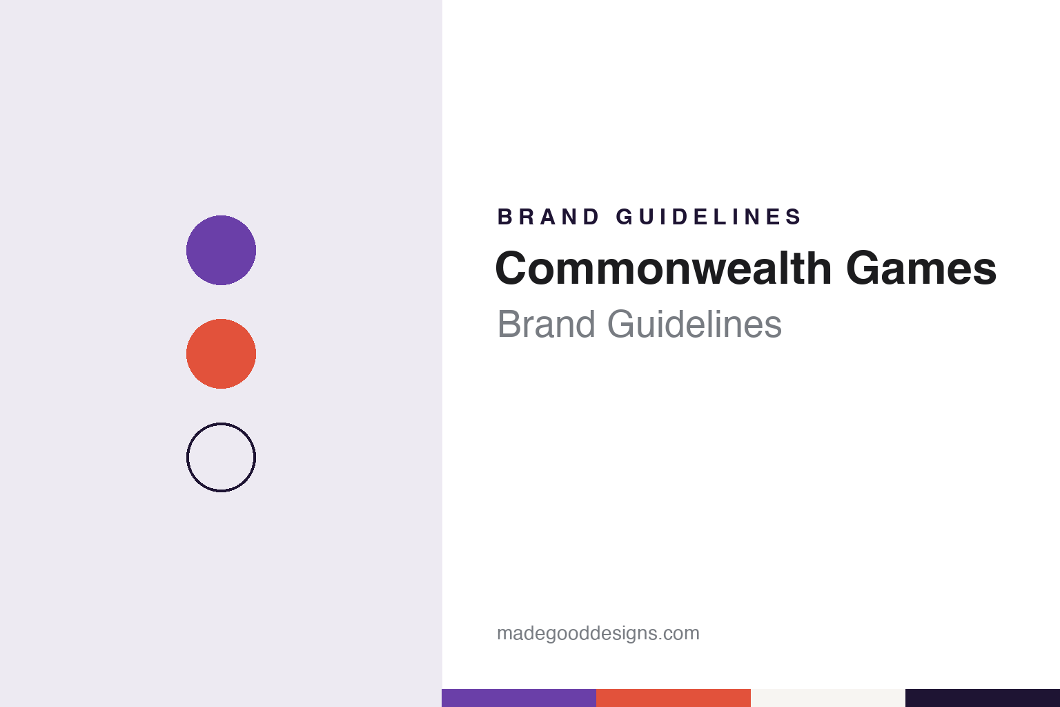Commonwealth Games brand guidelines — abstract colour discs and material texture (original homage; not a Commonwealth Games product or logo)