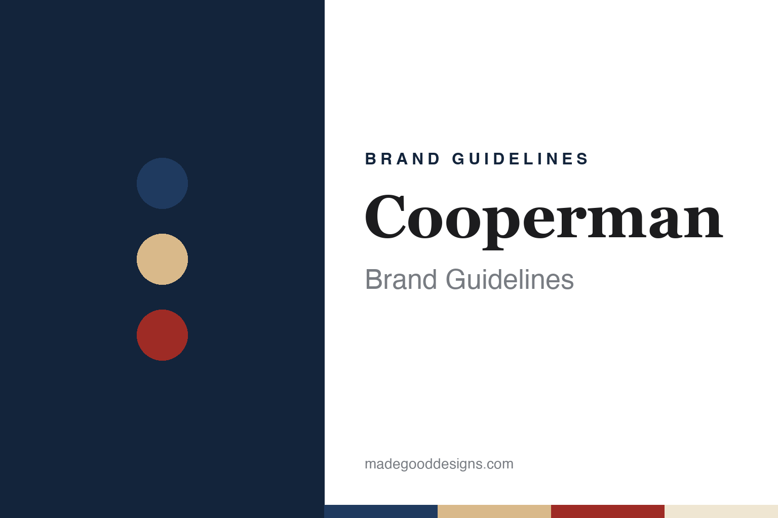 Cooperman brand guidelines — abstract colour discs and material texture (original homage; not a Cooperman product or logo)