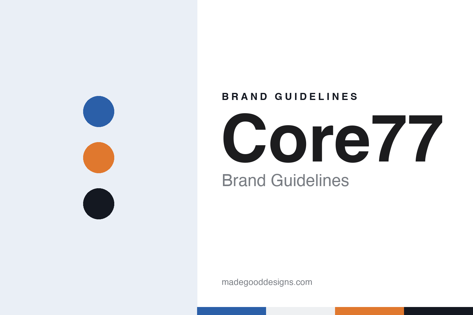 Core77 brand guidelines — abstract colour discs and material texture (original homage; not a Core77 product or logo)