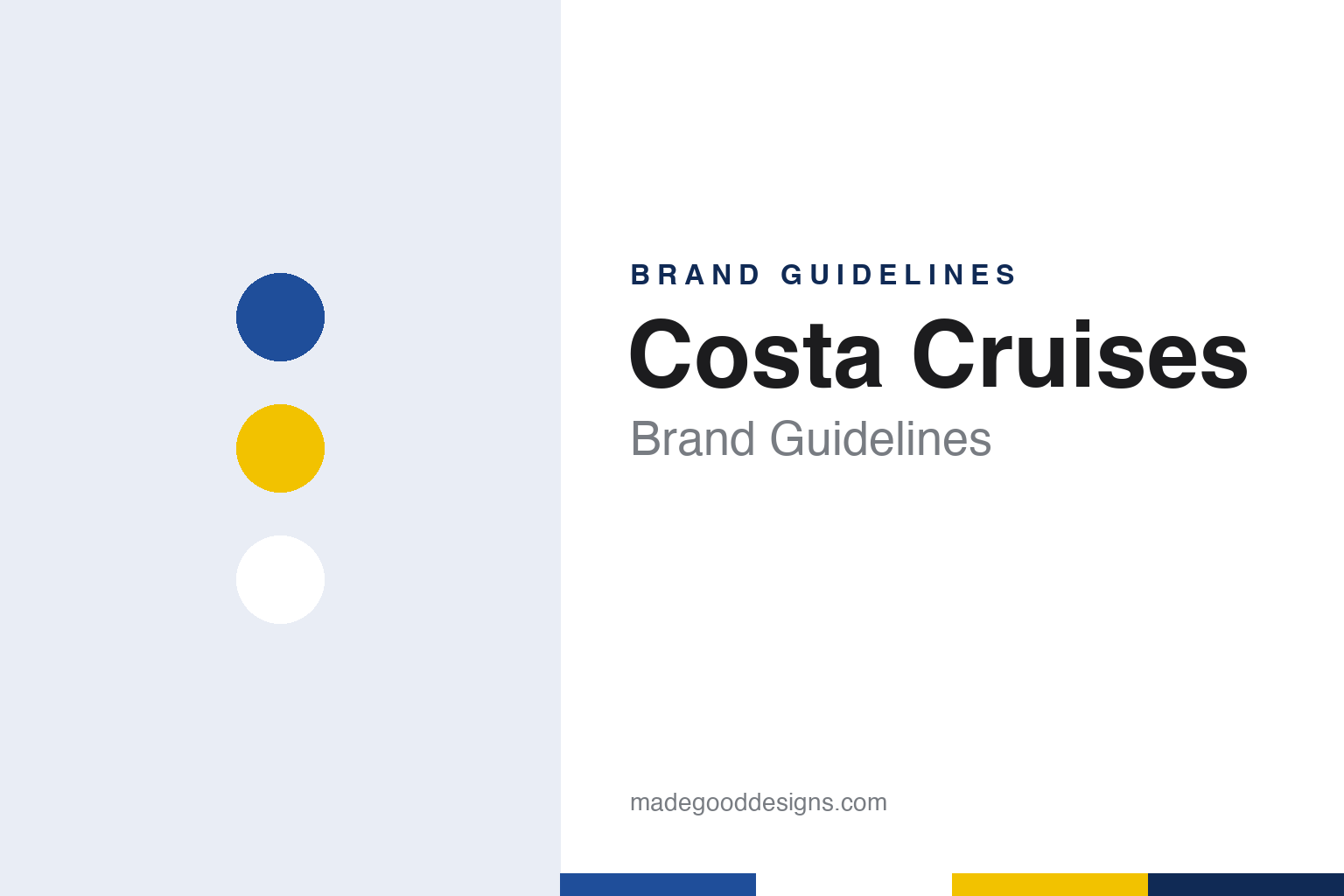Costa Cruises Brand Guidelines: The Blue C on a Yellow Funnel