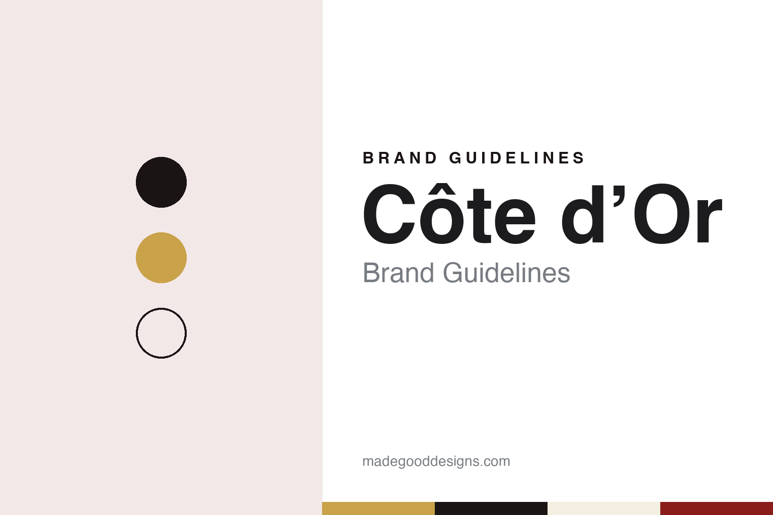 Côte d’Or brand guidelines — abstract colour discs and material texture (original homage; not a Côte d’Or product or logo)