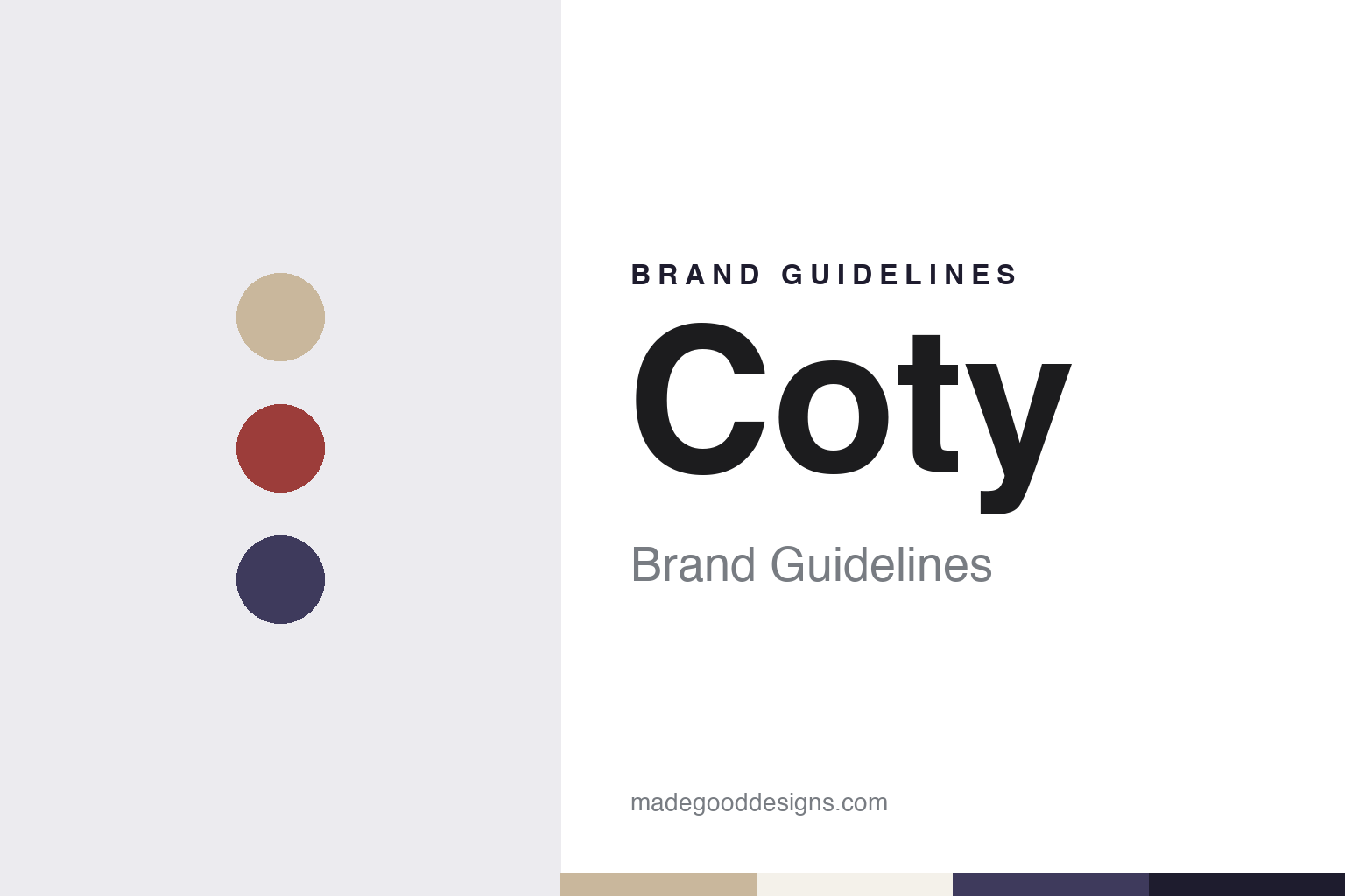 Coty brand guidelines — abstract colour discs and material texture (original homage; not a Coty product or logo)
