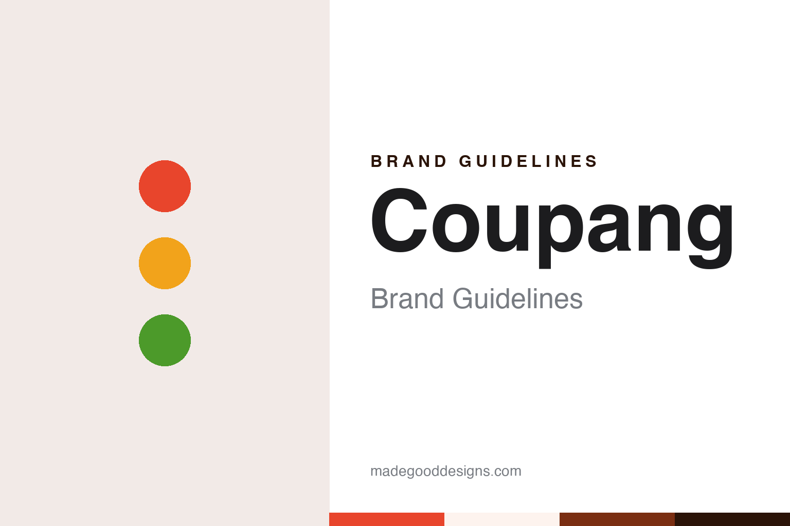 Coupang Brand Guidelines: A Coupon, a Pang and Rocket Delivery
